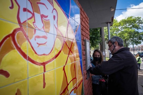 Presentaron el primer mural accesible de Mar del Plata